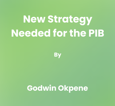 New Strategy Needed for the PIB